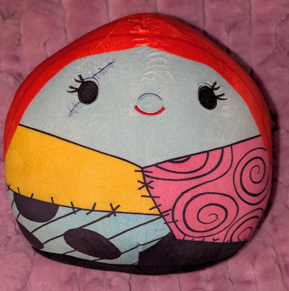 Squishmallows Nightmare Before Christmas Sally 12" across, 9" tall NWOT
